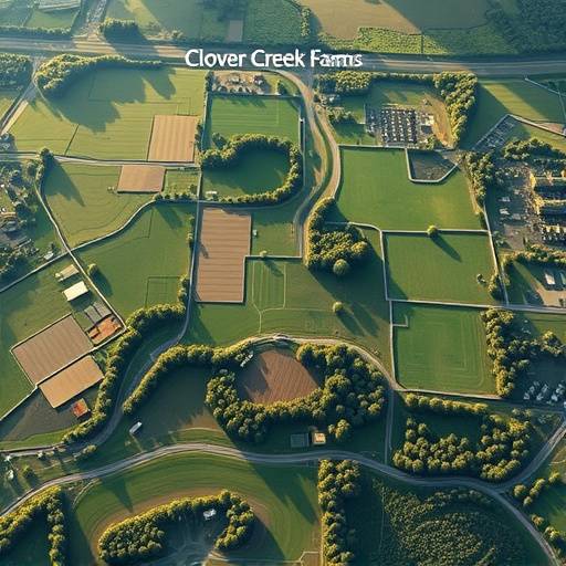 Map thumbnail showing the location of Clover Creek Farms near Athens