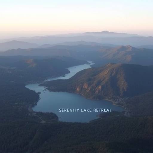 Map thumbnail showing the location of Serenity Lake Retreat near Blue Ridge